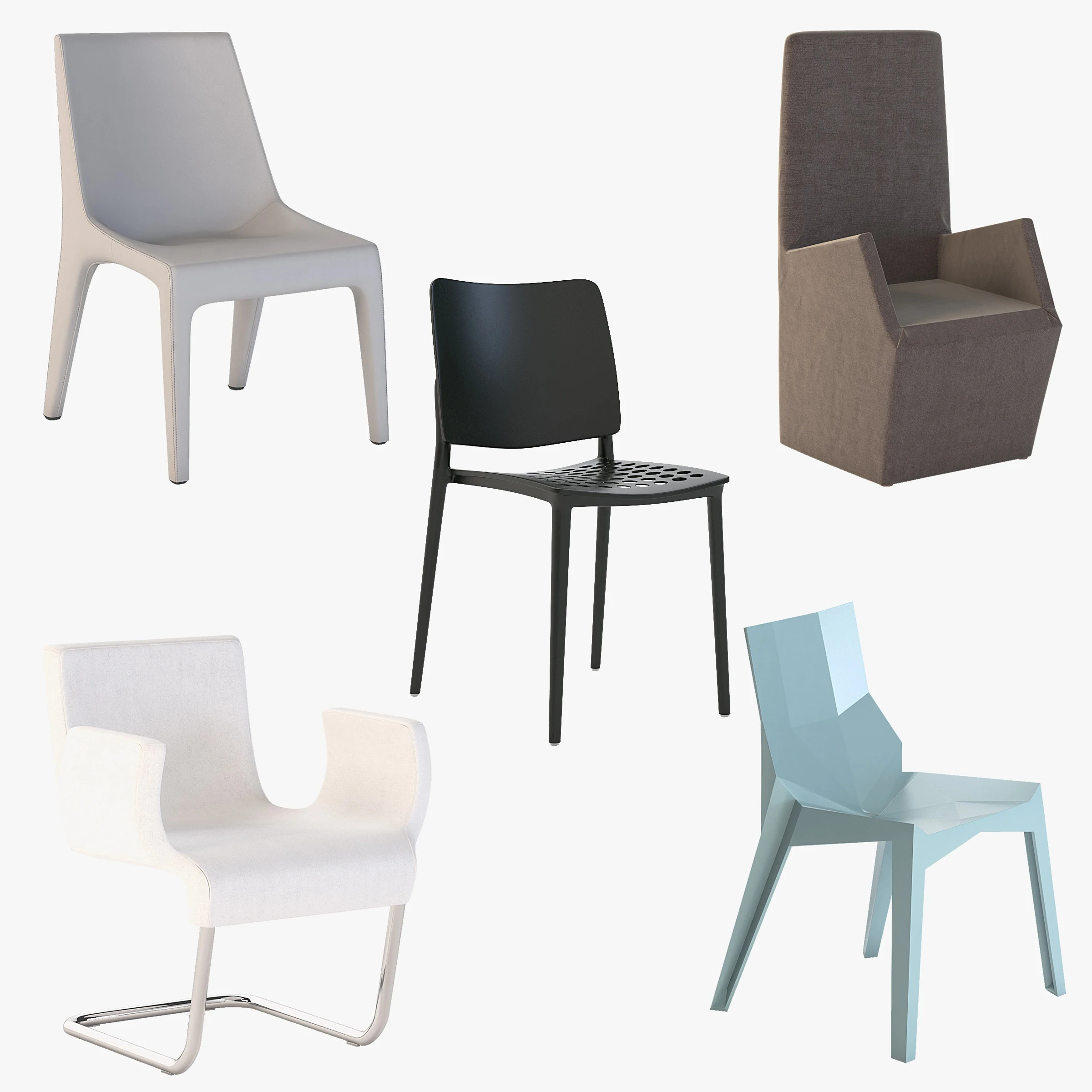 Bonaldo Chair Collection 02 3D Model_01
